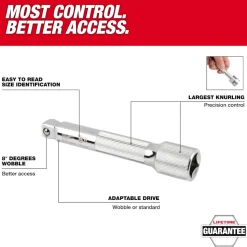 Milwaukee 1/2" Drive 5" Wobble Extension 43-24-9209