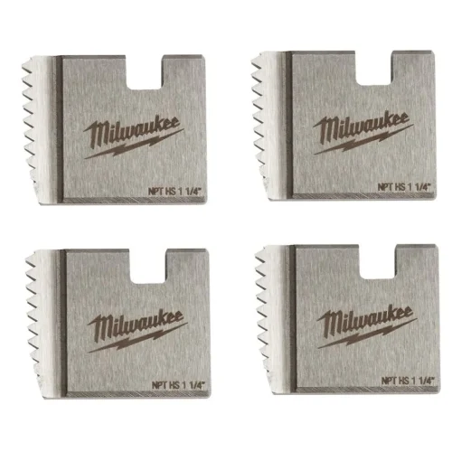 Milwaukee 1-1/4" High Speed NPT Portable Pipe Threading Dies (Set of 4) 48-36-1110