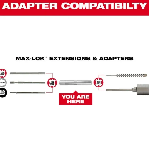 Milwaukee 15" MAX-LOK SDS MAX Extension 48-20-6951