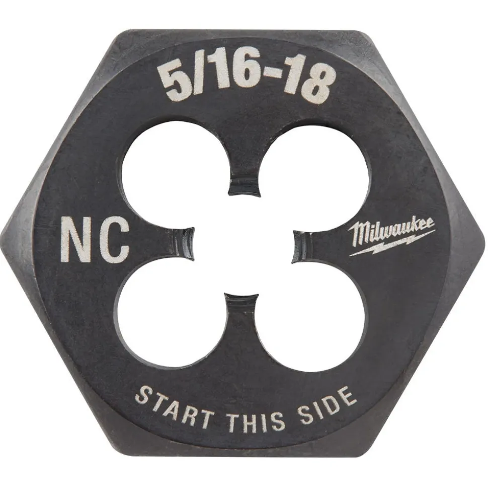Milwaukee 5/16"-18 NC 1-Inch Hex Threading Die 49-57-5342