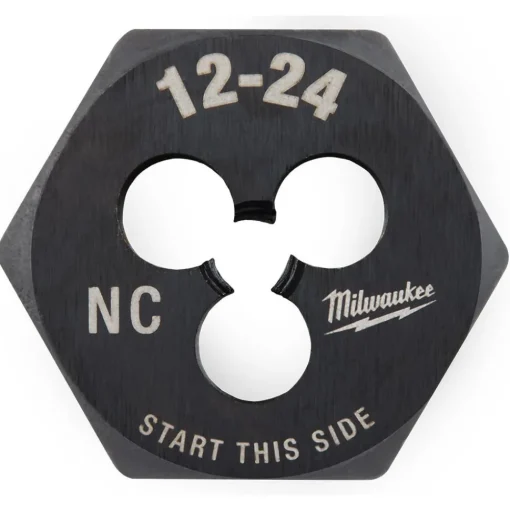 Milwaukee 12-24 NC 1-Inch Hex Threading Die 49-57-5330