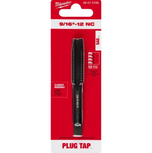 Milwaukee 9/16"-12 NC Straight Flute Plug Tap 49-57-5165