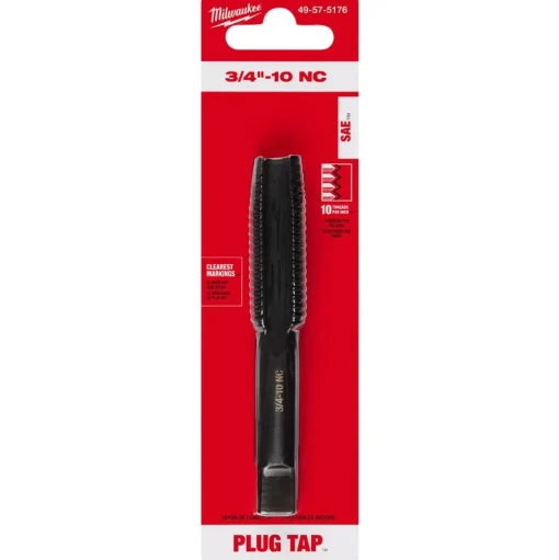 Milwaukee 3/4"-10 NC Straight Flute Plug Tap 49-57-5176