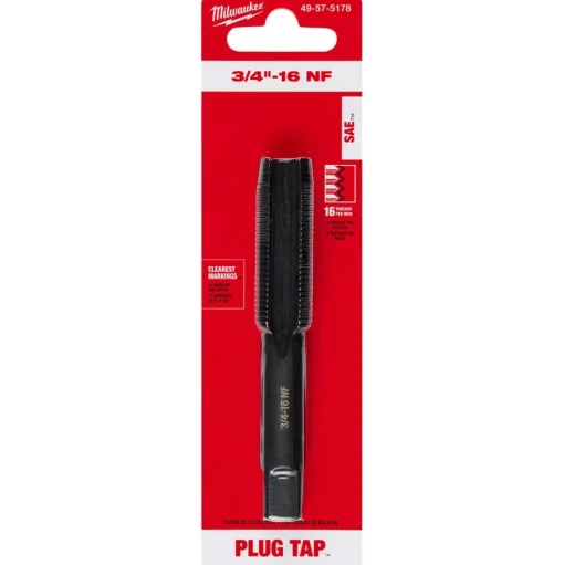 Milwaukee 3/4"-16 NF Straight Flute Plug Tap 49-57-5178