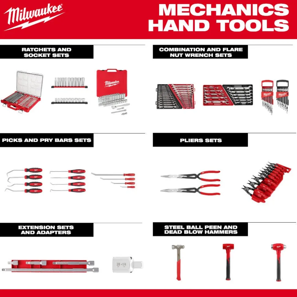 Milwaukee 8 Piece 3/8" Drive Hex Bit Socket Set - SAE 48-22-9542