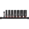 Milwaukee 8 Piece Shockwave Impact Duty 3/8" Drive Metric Deep 6 Point Socket Set 49-66-7021