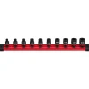 Milwaukee 10 Piece Shockwave Impact Duty 1/4" Drive SAE Standard Socket Set 49-66-7000