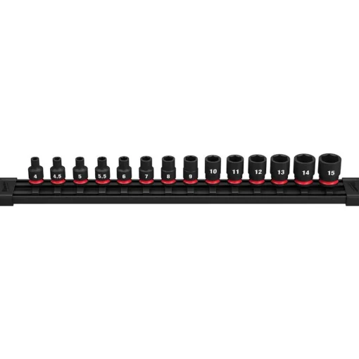 Milwaukee 14 Piece Shockwave Impact Duty 1/4" Drive Metric Standard 6 Point Socket Set 49-66-7002