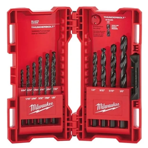 Milwaukee 15 Piece Thunderbolt Black Oxide Drill Bit Set 48-89-2803