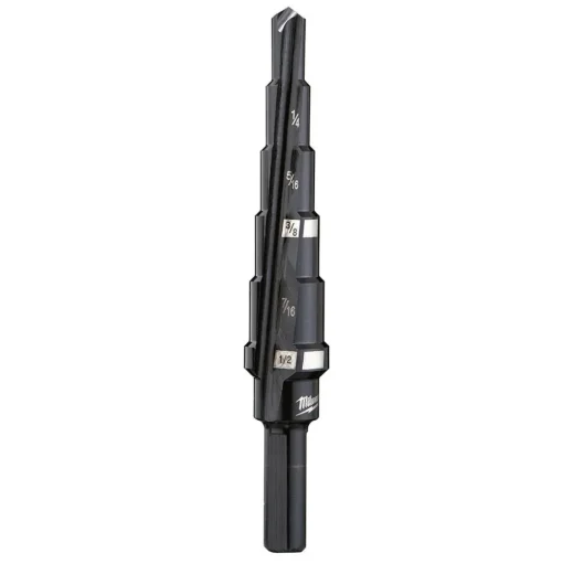Milwaukee #2 Step Drill Bit, 3/16" - 1/2" x 1/16" 48-89-9202