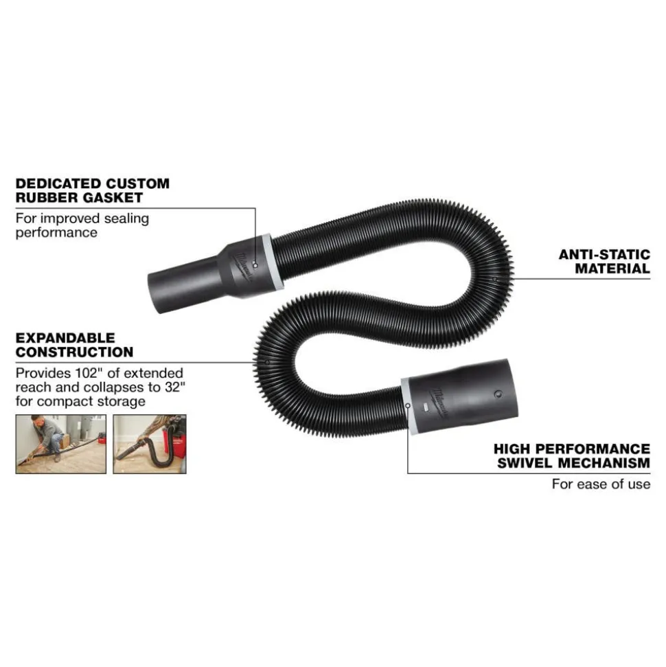 Milwaukee 1-7/8" x 32" to 102" Expandable Hose 49-90-1986