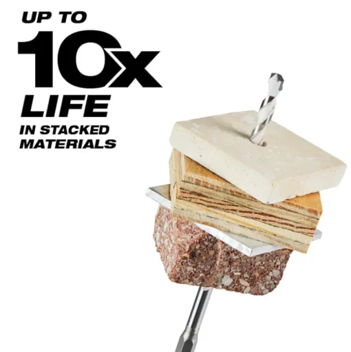 Milwaukee 1/2" x 16" x 18" SHOCKWAVE Impact Duty Carbide Bellhanger Multi-Material Bit 48-20-8866