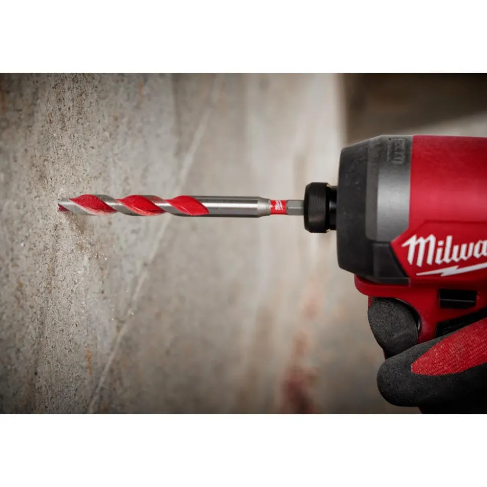 Milwaukee 5/32" x 4" x 6" SHOCKWAVE Impact Duty Carbide Hammer Drill Bits - Bulk 5 PK 48-20-9155