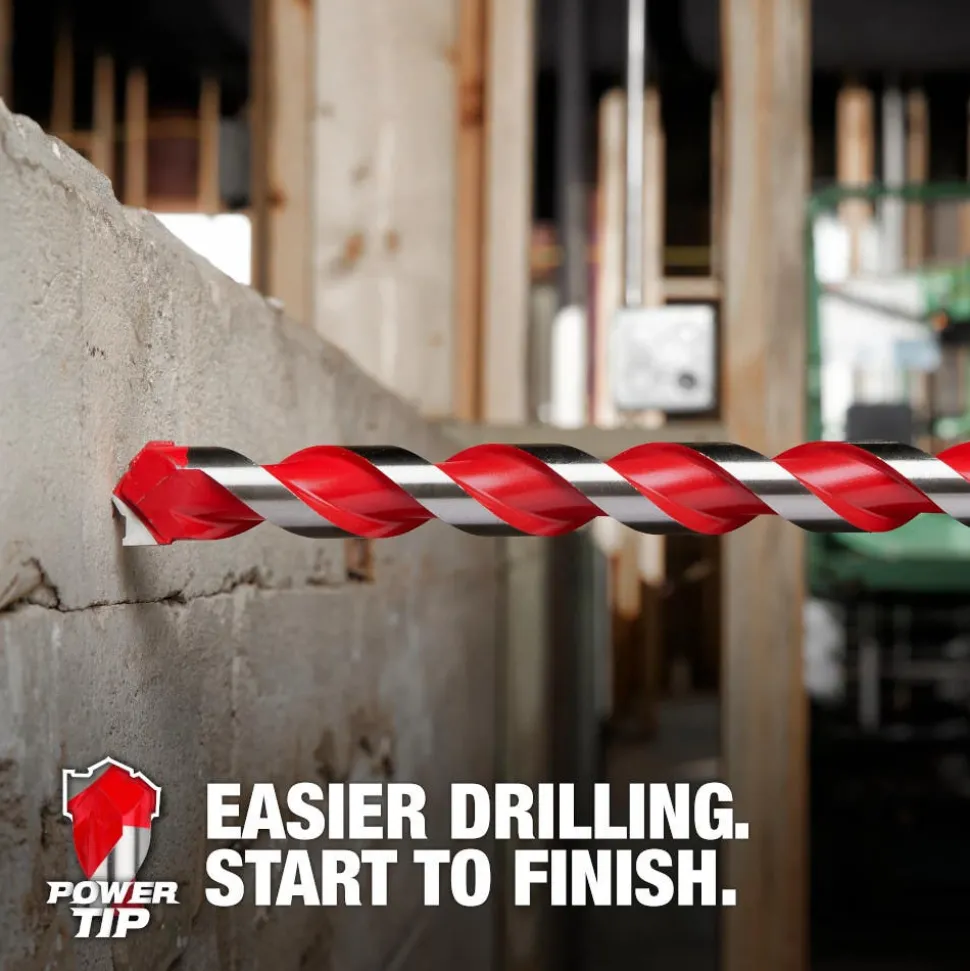 Milwaukee 1/2" x 4" x 6" SHOCKWAVE Impact Duty Carbide Hammer Drill Bit with POWER TIP 48-20-9030