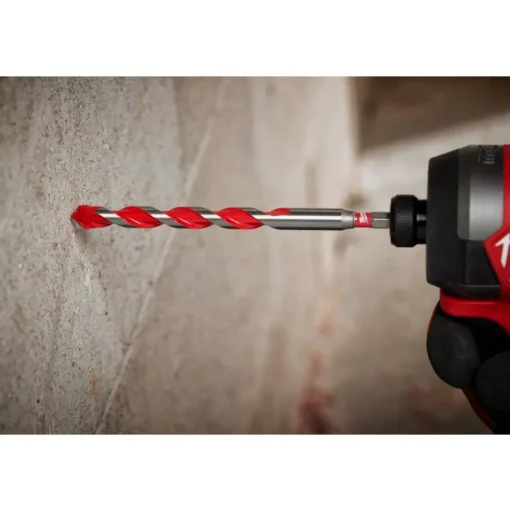 Milwaukee 7/16" x 4" x 6" SHOCKWAVE Impact Duty Carbide Hammer Drill Bit with POWER TIP 48-20-9025
