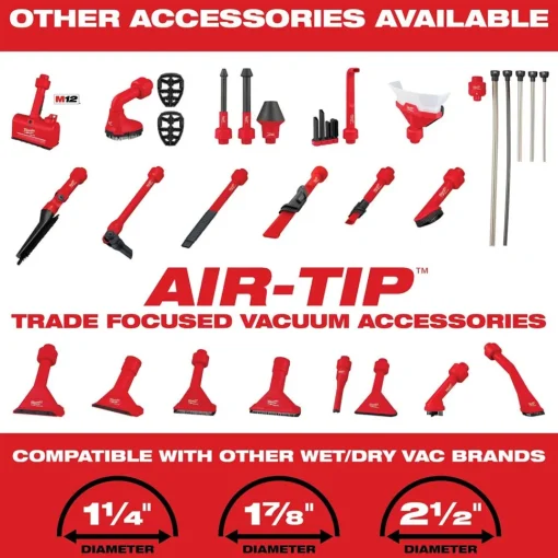 Milwaukee AIR-TIP Long Reach Flexible Micro Hose Vacuum Set 49-90-2037