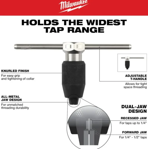 Milwaukee Hex-LOK 2-in-1 Tap and Die Threading Handle? & Tap Collet 49-57-5003