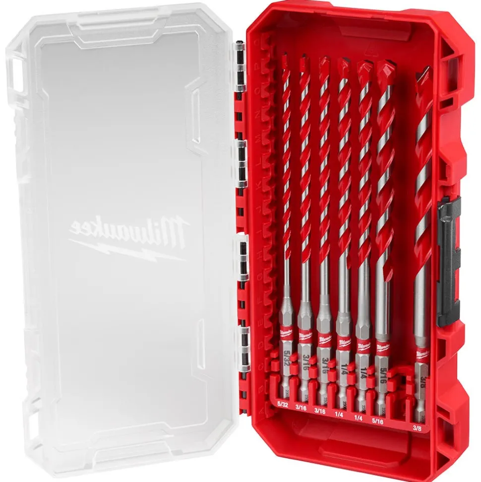 Milwaukee 7PC. SHOCKWAVE Impact Duty Carbide Hammer Drill Bit Set 48-20-9052