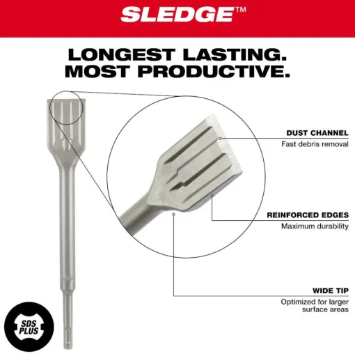 Milwaukee SDS PLUS SLEDGE 1-1/2" Scaling Chisel 48-62-6056