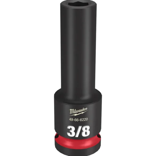 Milwaukee Shockwave Impact Duty 1/2" Drive 3/8" Deep 6 Point Socket 49-66-6220