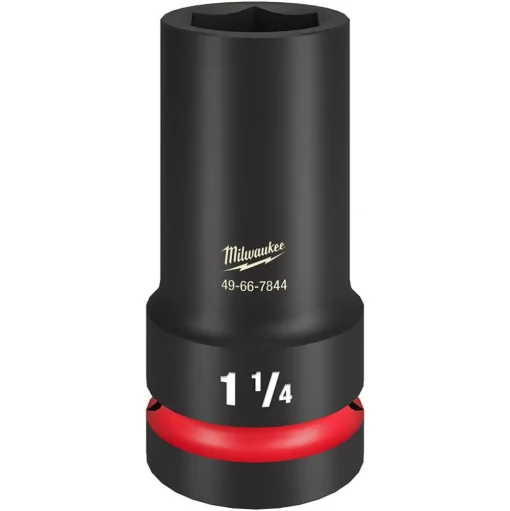 Milwaukee SHOCKWAVE Impact Duty 1" Drive 1-1/4" Thin Wall Extra Deep 6 Point Socket 49-66-7844