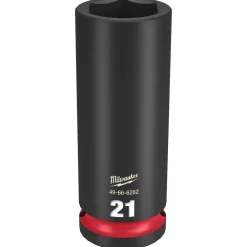 Milwaukee Shockwave Impact Duty 1/2" Drive 21mm Deep 6 Point Socket 49-66-6282