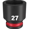 Milwaukee Shockwave Impact Duty 1/2" Drive 27mm Standard 6 Point Socket 49-66-6259