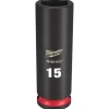 Milwaukee Shockwave Impact Duty 3/8'' Drive 15mm Deep 6 Point Socket 49-66-6157