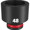 Milwaukee Shockwave Impact Duty 3/4" Drive 48mm Standard 6 Point Socket 49-66-6386