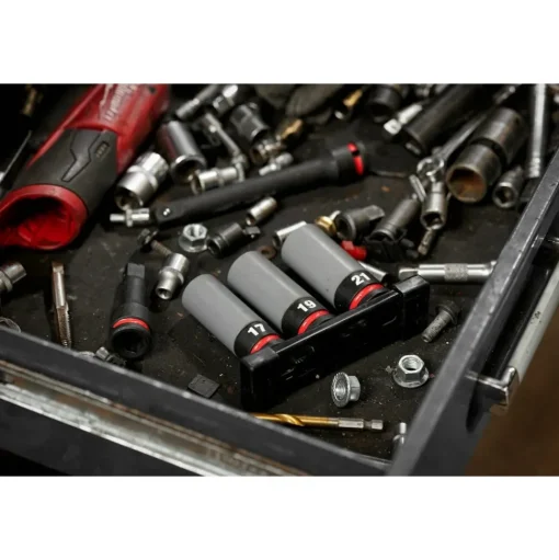 Milwaukee SHOCKWAVE Impact Duty 1/2" Drive Metric 3 Piece Lug Nut Wheel Socket Set 49-66-7830