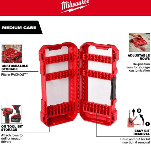 Milwaukee SHOCKWAVE Impact Duty Drill, Drive & Fasten Set - 75 Piece 48-32-4098