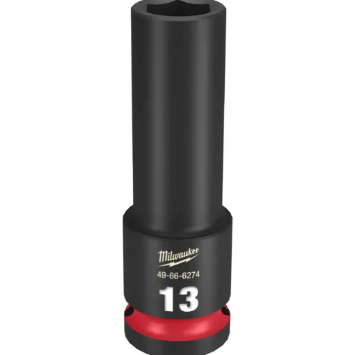 Milwaukee Shockwave Impact Duty 1/2" Drive 13mm Deep 6 Point Socket 49-66-6274