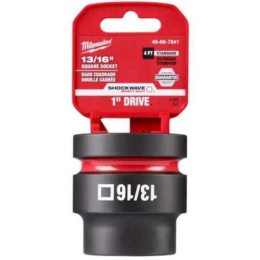 Milwaukee SHOCKWAVE Impact Duty 1" Drive 13/16" Standard 4 Point Square Socket 49-66-7841