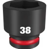Milwaukee Shockwave Impact Duty 3/4" Drive 38mm Standard 6 Point Socket 49-66-6376