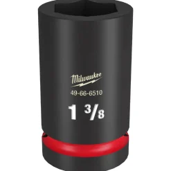 Milwaukee Shockwave Impact Duty 1" Drive 1-3/8" Deep 6 Point Socket 49-66-6510