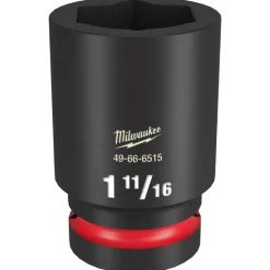 Milwaukee Shockwave Impact Duty 1" Drive 1-11/16" Deep 6 Point Socket 49-66-6515