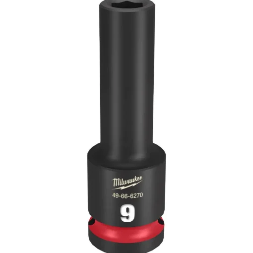 Milwaukee Shockwave Impact Duty 1/2" Drive 9mm Deep 6 Point Socket 49-66-6270