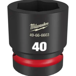 Milwaukee Shockwave Impact Duty 1" Drive 40mm Standard 6 Point Socket 49-66-6603