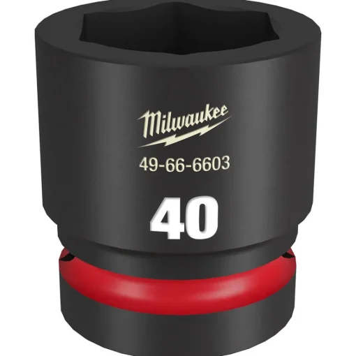 Milwaukee Shockwave Impact Duty 1" Drive 40mm Standard 6 Point Socket 49-66-6603