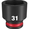 Milwaukee Shockwave Impact Duty 1/2" Drive 31mm Standard 6 Point Socket 49-66-6263