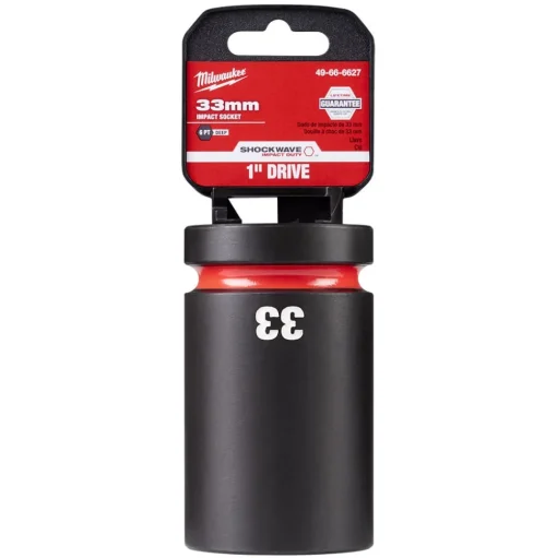 Milwaukee SHOCKWAVE Impact Duty 1" Drive 33mm Deep 6 Point Socket 49-66-6627