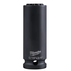Milwaukee Tool SHOCKWAVE 9/16" x 3/4" Lineman's 12PT 2-in-1 Socket 49-66-5121