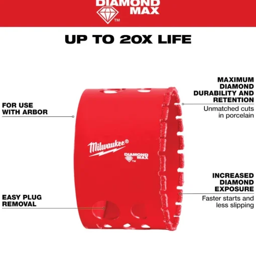Milwaukee Tools 2-3/4" Diamond Max Hole Saw 49-56-5666