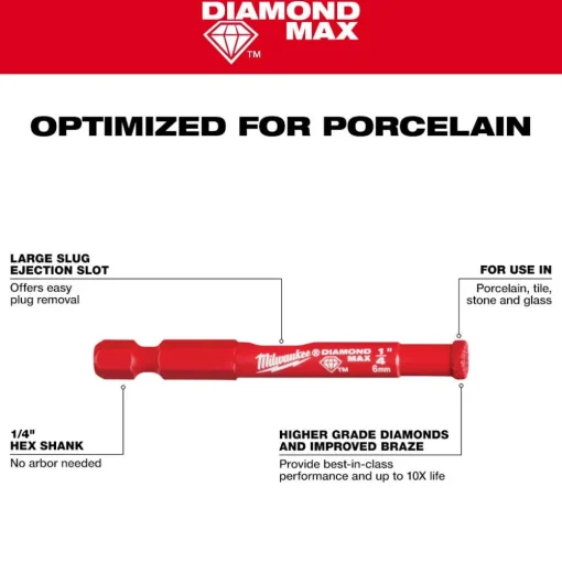 Milwaukee Tools 3/16" Diamond Max Hole Saw Bit 49-56-0503