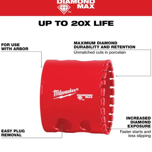 Milwaukee Tools 2" Diamond Max Hole Saw 49-56-5645