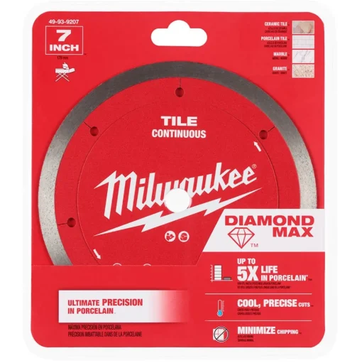 Milwaukee Tools 7" Diamond Max Continuous, Tile Diamond Blade 49-93-9207
