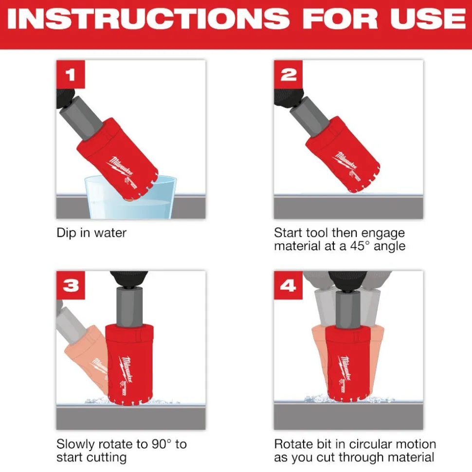 Milwaukee Tools 4" Diamond Max Hole Saw 49-56-5684