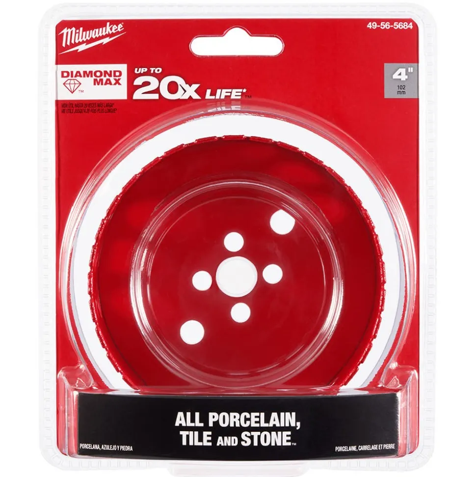 Milwaukee Tools 4" Diamond Max Hole Saw 49-56-5684