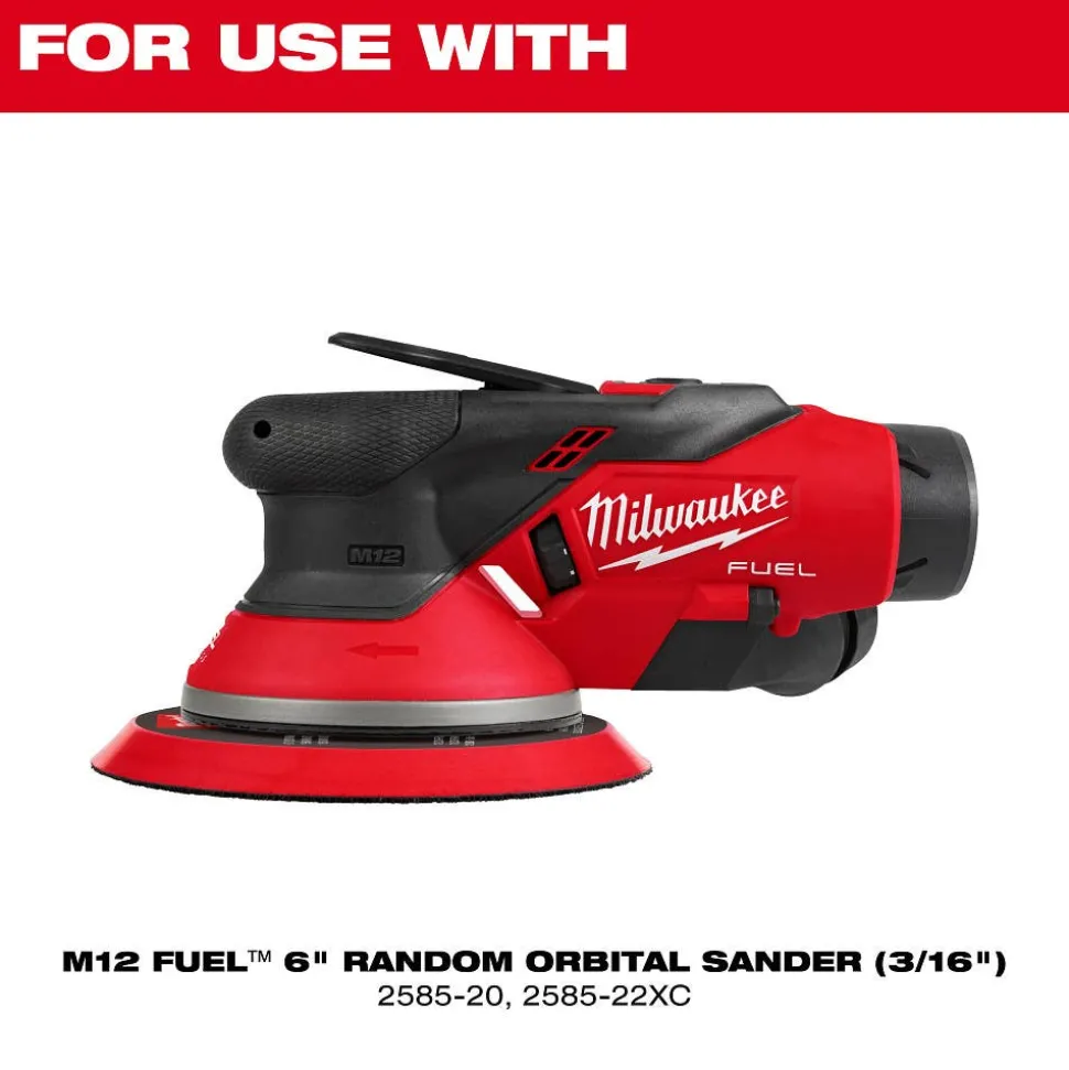 Milwaukee Tools 6" Hook and Loop Sander Backing Pad - Firm 49-36-2584