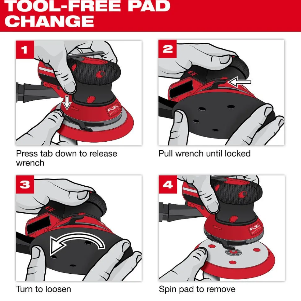 Milwaukee Tools 6" Hook and Loop Sander Backing Pad - Firm 49-36-2584